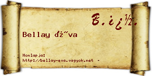 Bellay Éva névjegykártya
